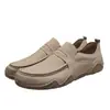 Zapatos Genuinos de Piel de Carnero para Hombre, Nuevos Zapatos Casuales de Piel Transpirables Primavera/Verano, Suela Suave, Ligeros Slip-On Zapatos Deportivos para Caminar