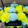 Flores Amarillas y Blancas en Maceta, Flores en Maceta Conmemorativas, Flores Artificiales para Funerales, Artículos Sacrificiales para el Festival Qingming, Venta al por Mayor de Artículos para Funerales