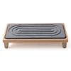 Alfombrilla de Bambú para Lavar Amazon Transfronteriza Alfombrilla Drenante para Encimera Plato Seco de Tierra de Diatomeas Plato Seco para Baño Bandeja Absorbente para Vajilla