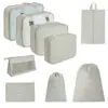 Bolsa de almacenamiento para viajes transfronterizos, set de neceser, bolsa de almacenamiento organizadora de ropa para equipaje de siete piezas, bolsa de almacenamiento de viaje