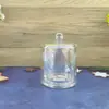 Taza de Vela Aromaterapia de Vidrio Ins Tapa de Campana Dorada Tinkerbell Portavelas DIY Contenedor Tapa de Vidrio Contenedor de Piedra Difusora