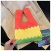 Bolso de mano para mujer, nuevo, con diseño de animales, estilo japonés y coreano, combinable con todo, tejido para exteriores.