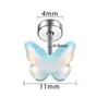 E-commerce Transfronteiriço 20g Gradiente Aurora Colorido Borboleta Lua Estrela de Cinco Pontas 0,8 mm Aço Inoxidável Joias de Piercing Brincos de Tarraxa