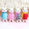 Cartoon animal coelho boneca casal coelho bonito diy creme caso de telefone material DIY chaveiro acessórios
