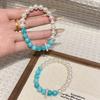 Pulseira de Amazonita Mais Vendida de 2025, Design Fresco Azul-Esverdeado de Luxo Leve, Amazonita Natural Cristal Rosa
