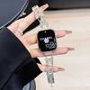 Pulseira de Metal Estilo Corrente com Laço Cravejado de Diamantes Adequada para Apple 10 S11 Huawei 11 Fit5Gt6 Xiaomi 10