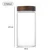 Frasco de Almacenamiento de Vidrio de Borosilicato Alto Botella a Prueba de Humedad para Granos de Café Almacenamiento Portátil de Grado Alimenticio Frasco de Sellado Espiral para Té de Flores