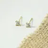 Pendientes que no necesitan quitarse al dormir, con un toque de alta gama y elegancia, Pendientes Sencillos y Compactos de 14 Quilates para Mujer, Pendientes de Sonrisa de Celebridad de Internet Coreana