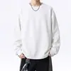 Sudadera negra de manga larga para hombre, elegante, con cuello redondo, nueva colección otoño/invierno 2026, corte holgado, casual, versátil y perfecta como capa interior