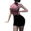 Lencería Sexy, Tentación de Encaje de Secretaria Sexy Falda Ajustada a la Cadera, Uniforme Estilo Abstinencia, Conjunto de Tallas Grandes, Lencería Coqueta