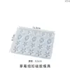 Moldes de Resina de Cristal DIY Amapola Flores Frutas Animales Pequeños Corona Lazo Botones Moldes de Silicona