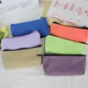 Bolsa de Maquillaje Larga de Color Sólido para Almacenamiento, Bolsa Grande de Estudiante para Lápices y Papelería, Bolsa Portátil de Almacenamiento para Labiales y Monedas