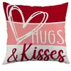 Funda de Almohada Corazón Día de San Valentín Estampado de Carta de Amor Cojín Decorativo para Cintura Cojín de Pareja Arreglo de Atmósfera Romántica
