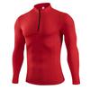 Camiseta casual de manga larga para primavera y otoño transfronteriza para hombre con cremallera, elástica para correr, top deportivo para entrenamiento, ropa de entrenamiento 2024 nueva pura