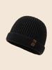 Chapéu de Lã Pelúcia Transfronteiriço Chapéu de Tricô para Homens no Outono e Inverno, Versátil e Quente para Mulheres, Proteção de Ouvido para Ciclismo ao Ar Livre e Proteção contra o Frio Camada Dupla