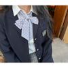 Lenço Shindek de Bolinhas com Tira Reta Grátis Gravata Borboleta Gola de Cabo Longo Flor Uniforme Jk para Meninas Camisa Acessórios de Roupa de Marinheiro