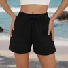Nova Coleção Primavera e Verão 2026 Amazon Wish Europeu e Americano Comércio Exterior Transfronteiriço Roupas Femininas Cor Sólida Harem Shorts Casuais de Praia para Mulheres