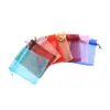 Bolsas de Hilo Perlado de Color Sólido Personalizadas, Bolsas de Empaque Transparentes, Bolsas con Cordón, Bolsas para Dulces de Boda, Paquetes de Muestras de Regalo al por Mayor