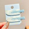 Pasador Dulce de Princesa Estilo Ins con Flequillo Lateral, Pinza para el Cabello Delicada y Versátil, Accesorio para el Cabello de Color Dopamina