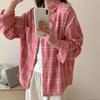 Camisa Nueva a Cuadros para Mujer Primavera y Otoño Estilo Hong Kong Suelta Trendy Chaqueta High Street Diseño Retro Americano Camisa de Moda