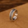 Anillo de Moda Estilo Retro Plateado Nuevo Estilo Chino Tendencia Nacional Personalidad Étnica Versátil Elegante Clásico Directo del Fabricante