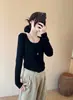 Camisa básica versátil estilo coreano, nueva otoño 2026 versión coreana, de manga larga, corte ajustado, top versátil, estilo minimalista y fresco