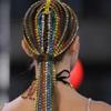 Nuevos Productos Transfronterizos Diadema de Borlas de Pedrería Estilo Étnico Exagerado Cadena para el Cabello de Diamantes de Colores Accesorios para el Cabello de Escenario Diadema Europea y Americana