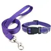 En stock al por mayor juego para perro cuello ajustable cuerda de tracción collar cadena para perro pequeño mediano y grande cuerda de cadena cuerda reflectante nocturna anillo de cuello