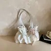 Bolso de Hombro Plegado con Estrella Estilo Coreano Nuevo Primavera 2026 para Mujer, Bolso Cruzado Versátil, Bolso Tote de Cuero Suave de Moda para el Trabajo