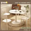 Mesa y sillas de negociación casuales mesa redonda pequeña uso doméstico estilo retro mesa redonda de comedor mesa para comer balcón tienda de té con leche mesa de café