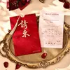 Convites de Casamento com Borlas Estilo Chinês no Atacado com Estampagem Dourada e Veludo Parcial, Impressão de Cartões de Convite para Banquete de Casamento