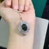 Colgante de ópalo liso negro ultra hermoso natural puro piedra principal 10*13mm plata 925 incrustación de precisión salida de fábrica