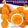 Guirlanda de Calêndula com Borlas e Pingentes de Sino para Decoração, Cordão de Flores para Ramadã, Decoração Plástica Mexicana do Dia dos Mortos