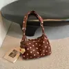 Bolsa Transversal 2026 com Bolinhas Diagonais, Estilo Bolinho Vintage, Bolsa Transversal Fashion, Bolsa Simples Feminina de Camurça Grande Capacidade Nova de Ombro Único