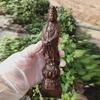 Vietnam Talla de Madera de Agar Loto Guanyin Bodhisattva Cuentas de Madera Maciza Estatuas de Buda Guanyin Artesanías Adornos para Sala de Estar
