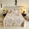 Venta al por mayor del fabricante Sábana de algodón puro cepillado estampada Pieza única Sábana de cama estampada acolchada engrosada Textiles para el hogar Nantong