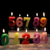 Venda Direta da Fábrica Criativo Aniversário Colorido Número Aniversário Infantil Bolo de Aniversário Chama LED Festa Mini LED