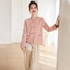 Chegada de Novidade da Primavera de 2025: Jaqueta Jacquard Elegante com Forma Tridimensional, Versátil Tanto em um Estilo Novo Chinês Cool quanto Doce