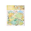 Pegatinas de Paisaje a Microescala con Escena de Cabaña de Cuatro Estaciones Pegatinas de Almacenamiento de Casita Pequeña Linda Apiladas Tridimensionales Juguetes de Bricolaje para Descomprimir