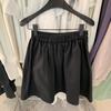Falda Miu de estilo coreano para mujer, falda sencilla con costuras de encaje, holgada y ajustada, de corte A, para primavera y verano de 2025