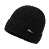 Gorro de Lana para Hombre Otoño e Invierno Nuevo Cálido Gorro de Punto Protección para los Oídos al Aire Libre Gorro de Deslizamiento Gorro Grueso con Felpa Europeo y Americano