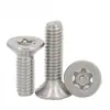 Tornillo Torx de Acero Inoxidable 304 con Cabeza Avellanada y Pin, Norma Nacional 2673, Tornillo Torx con Poste, Tornillo Antirrobo M2M3M4M6M8
