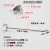 Yiwu lote gancho de aço quadrado gancho de prateleira de tubo quadrado gancho de prateleira de tubo quadrado cor aço inoxidável gancho reto prateleira de barraca gancho de joia
