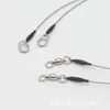 2 Piezas/Paquete Señuelo de Pesca en Mar Línea de Acero con Leader para Pesca de Arrastre Caballa, Línea Anti-Mordida Lobo de Mar, Línea de Acero Resistente al Desgaste
