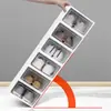 Nueva Caja Plegable Transparente de Plástico Ovalada para Zapatos, Caja Gruesa para Almacenamiento de Zapatos en Casa a Prueba de Polvo, Zapatero, Estante para Zapatos al por Mayor