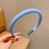Cor Dopamina Aro de Cabelo de Aba Larga para Mulheres Topo Craniano Alto Pressão Cartão de Cabelo Verão Doce Bonito Faixa de Cabelo Acessórios de Cabelo com Sensação Avançada