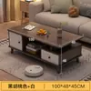 Sala de estar simple moderno nórdico patas de madera maciza mesa de centro casa de alquiler apartamento pequeño hogar mesa de té pequeña balcón mesa cuadrada