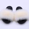 Chinelo de pele de raposa sintética quente de venda no exterior AliExpress chinelos de pele femininos chinelos de casa de pele artificial