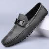 Zapatos de piel auténtica con diseño de cocodrilo y guisante Live Explosions, zapatos de conducción informales de gran tamaño, zapatos de piel de vaca para hombre.