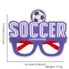 Decoraciones para Partido de Fútbol del Mundial Gafas Aficionados Animando Accesorios para Fotos Jarra de Cerveza Marco de Gafas con Letras de Fútbol